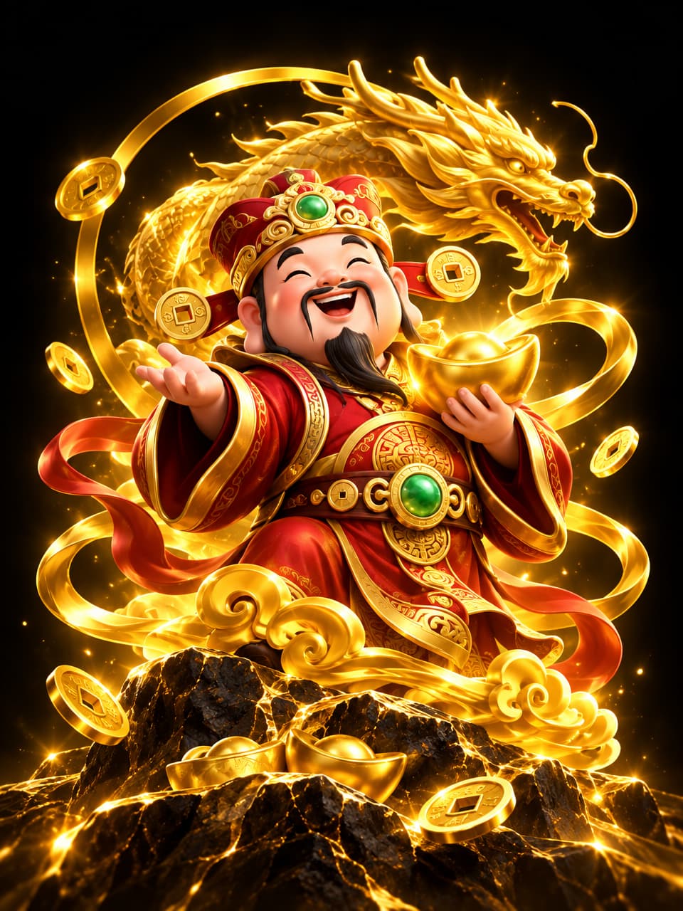ภาพเกม PG Cai Shen Wins ที่ออกแบบใหม่สำหรับ pharuay - พารวย
